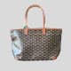 Goyard dupe artois pm bag black tan